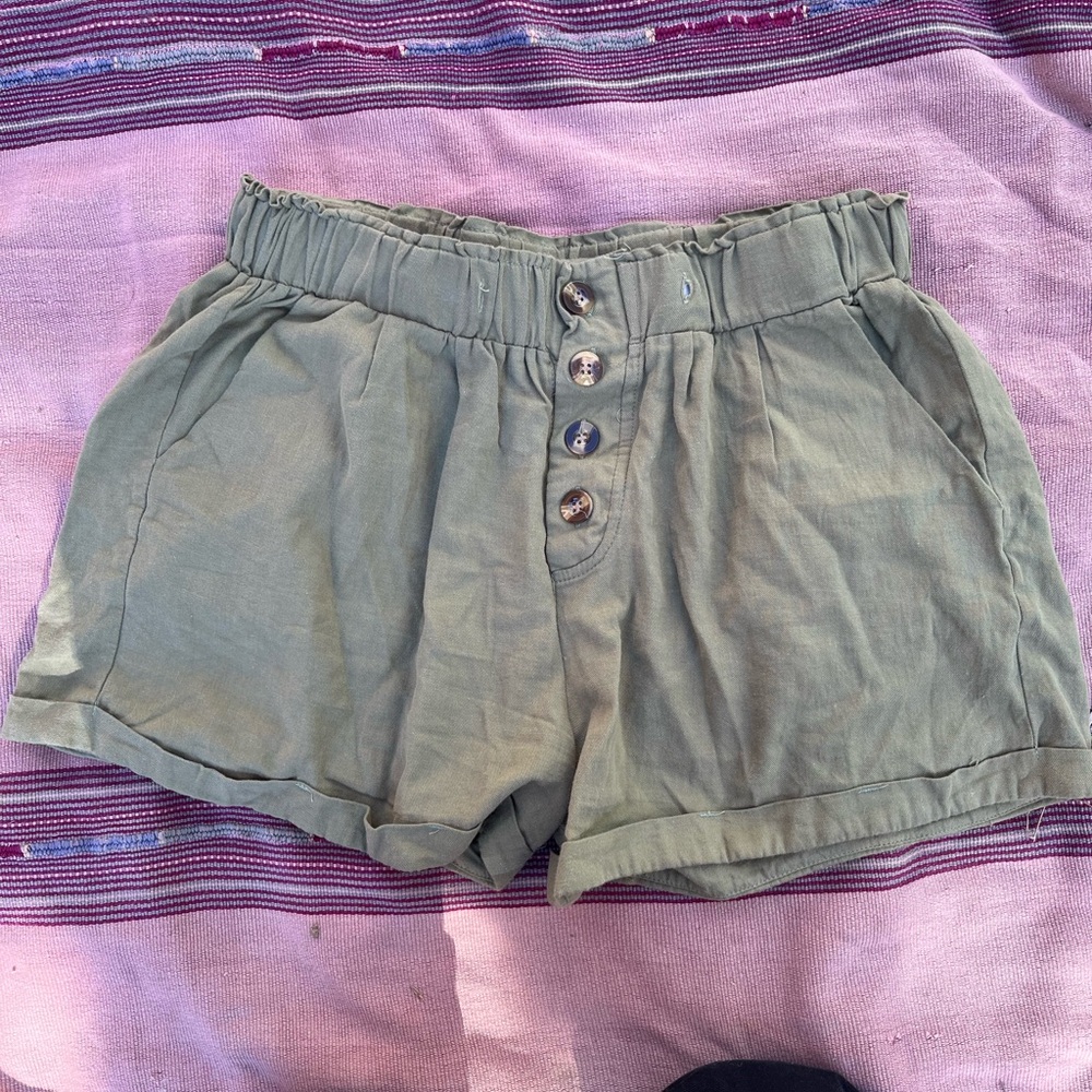 Old Navy High Waist Sage Green Women's Shorts